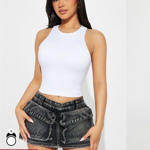 Fashion Nova White Delilah Layered Top